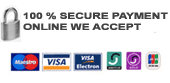 choose from four different payment methos we also accept these cards visa, mastercard, solo, mestro