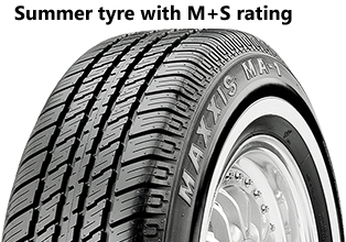 Summer tyre with M/S rating