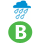 B